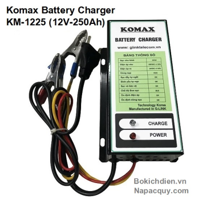 Máy nạp ắc quy tự động 3 chế độ KOMAX KM-1225